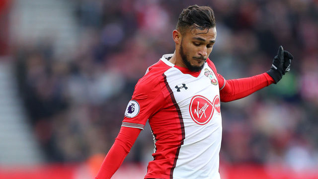 SOUTHAMPTON, ENGLAND - NOVEMBER 26: Sofiane Boufal of Southampton in action during the Premier League match between Southampton and Everton at St Mary's Stadium on November 26, 2017 in Southampton, England.
