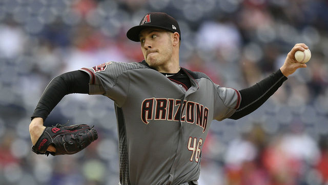 WASHINGTON, DC - APRIL 28: Starting pitcher Patrick Corbin #46 of the Arizona Diamondbacks throws a pitch in the second inning against the Washington Nationals at Nationals Park on April 28, 2018 in Washington, DC.