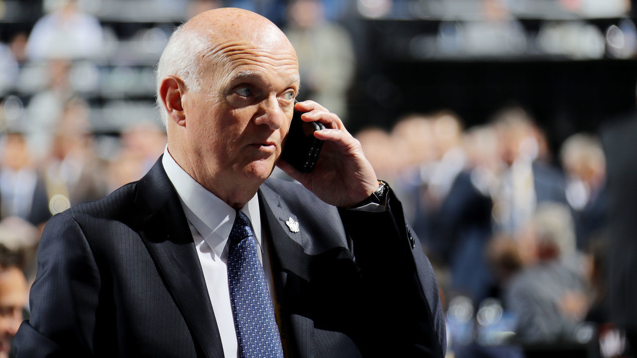 BUFFALO, NY - JUNE 25: Toronto Maple Leafs GM Lou Lamoriello attends the 2016 NHL Draft on June 25, 2016 in Buffalo, New York.