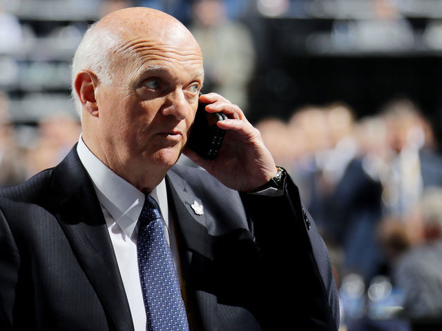 BUFFALO, NY - JUNE 25: Toronto Maple Leafs GM Lou Lamoriello attends the 2016 NHL Draft on June 25, 2016 in Buffalo, New York.