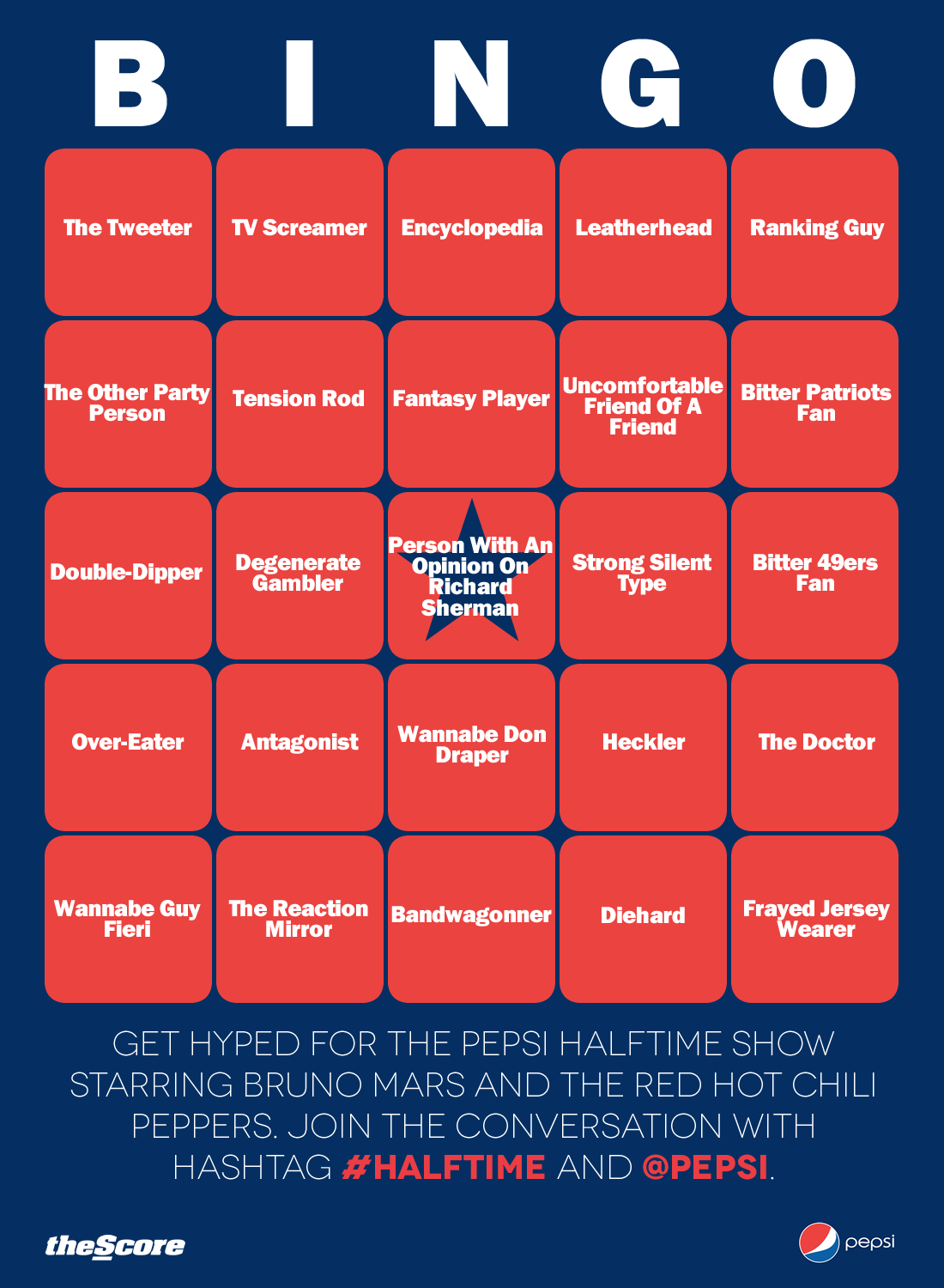 These are the people you'll meet: Your Super Bowl party BINGO card