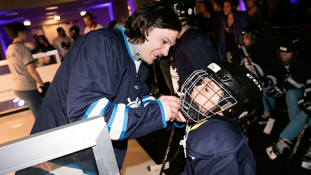 CHICAGO, IL - MAY 04: (L) NHL Alumni Daniel Carcillo attends Sheraton Hotels & Resorts Host 'Go Beyond' Challenge With NHL Alumni For Local Youth Hockey Players At The Sheraton Grand on May 4, 2017 in Chicago, Illinois.