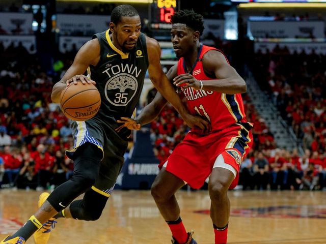 Durant drops 38 as Warriors take 3-1 series lead by blowing out Pels