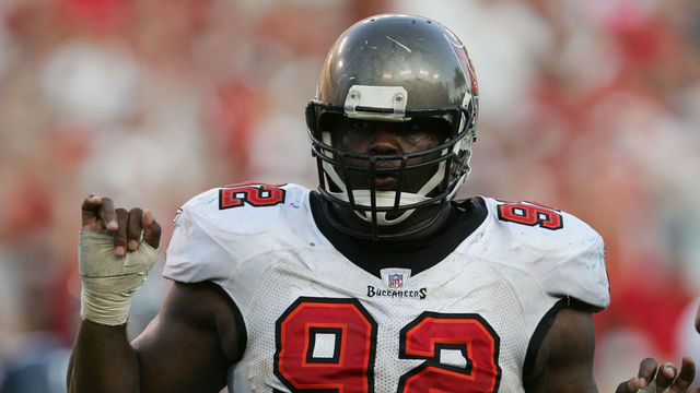 TAMPA, FL - SEPTEMBER 19: Anthony McFarland #92 of the Tampa Bay Buccaneers stands on the field during the game against the Seattle Seahawks at Raymond James Stadium on September 19, 2004 in Tampa, Florida. The Seahawks defeated the Buccaneers 10-6.