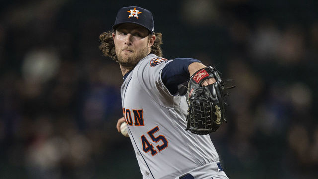 SEATTLE, WA - APRIL 18: Starter Gerrit Cole #45 of the Houston Astros delivers a pitch during the third inning of game Mariners at Safeco Field on April 18, 2018 in Seattle, Washington. The Astros won the game 7-1.