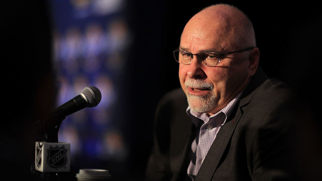 TAMPA, FL - JANUARY 27: Head Coach Barry Trotz of the Washington Capitals addresses media during Media Day for the 2018 NHL All-Star at Grand Hyatt Hotel on January 27, 2018 in Tampa, Florida.