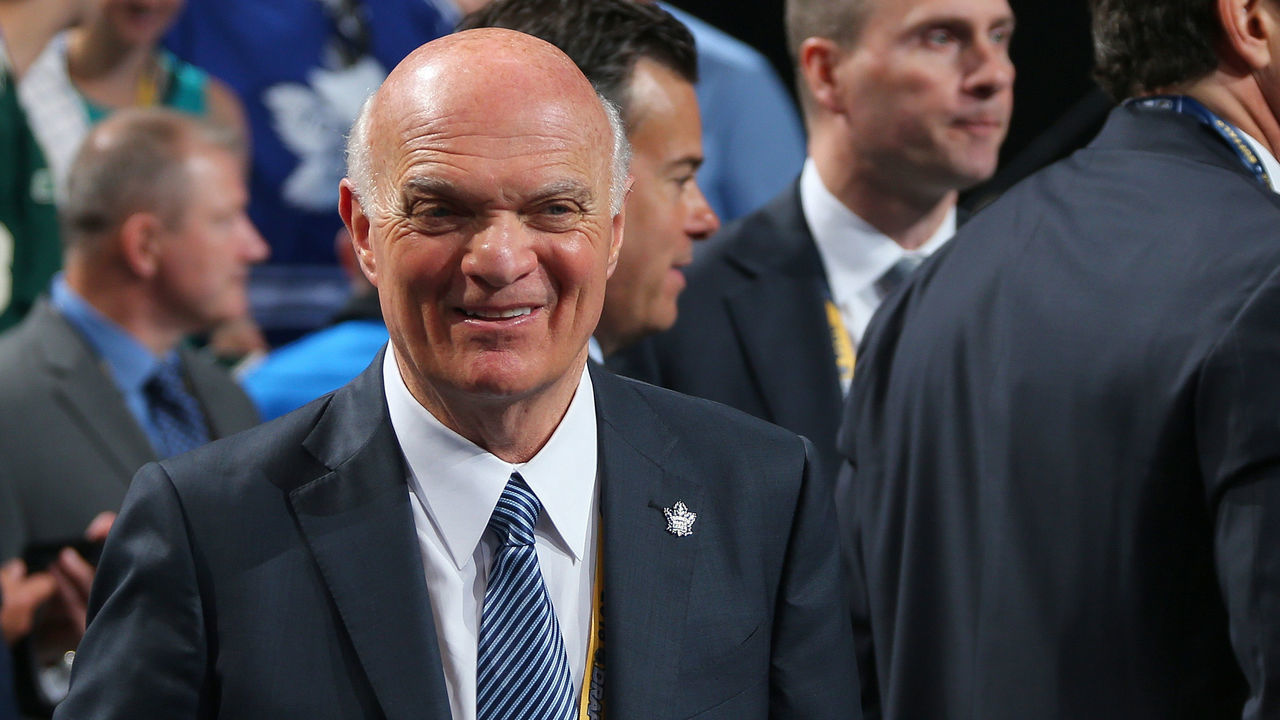 BUFFALO, NY - JUNE 24: Toronto Maple Leafs General Manager Lou Lamoriello attends round one of the 2016 NHL Draft on June 24, 2016 in Buffalo, New York.
