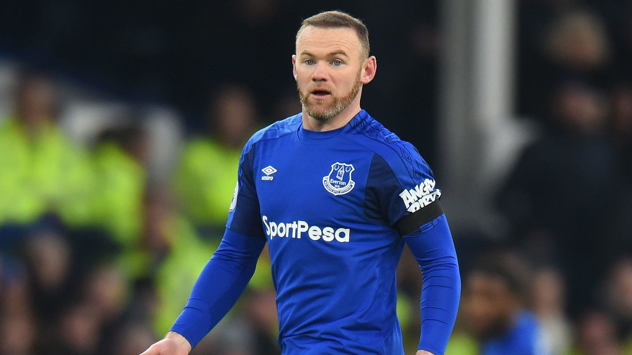 LIVERPOOL, ENGLAND - JANUARY 20: Wayne Rooney of Everton during the Premier League match between Everton and West Bromwich Albion at Goodison Park on January 20, 2018 in Liverpool, England.