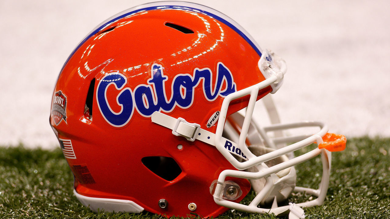 NEW ORLEANS - JANUARY 01: A detailed picture of a Florida Gators helmet before the Gators take on the Cincinnati Bearcats in the Allstate Sugar Bowl at the Louisana Superdome on January 1, 2010 in New Orleans, Louisiana.