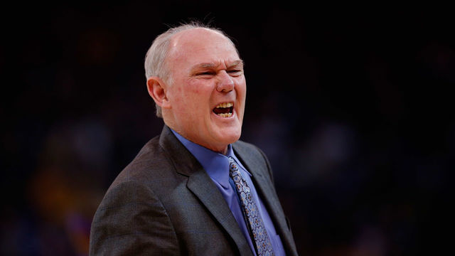 OAKLAND, CA - DECEMBER 28: Head coach George Karl of the Sacramento Kings reacts during their game against the Golden State Warriors at ORACLE Arena on December 28, 2015 in Oakland, California.