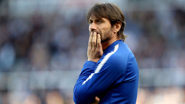 NEWCASTLE UPON TYNE, ENGLAND - MAY 13: Antonio Conte, Manager of Chelsea looks on during the Premier League match between Newcastle United and Chelsea at St. James Park on May 13, 2018 in Newcastle upon Tyne, England.