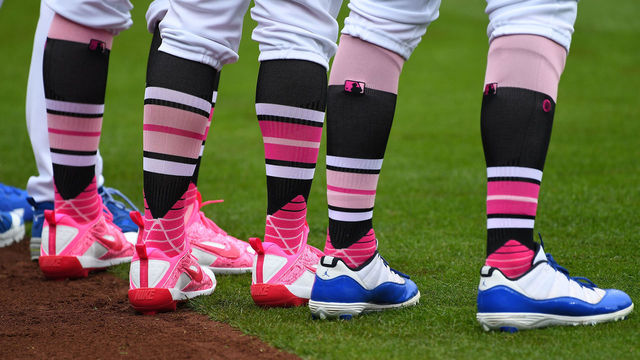 LOS ANGELES, CA - MAY 13: Los Angeles Dodgers line up for the National Anthem before the game against the Cincinnati Reds at Dodger Stadium on May 13, 2018 in Los Angeles, California.