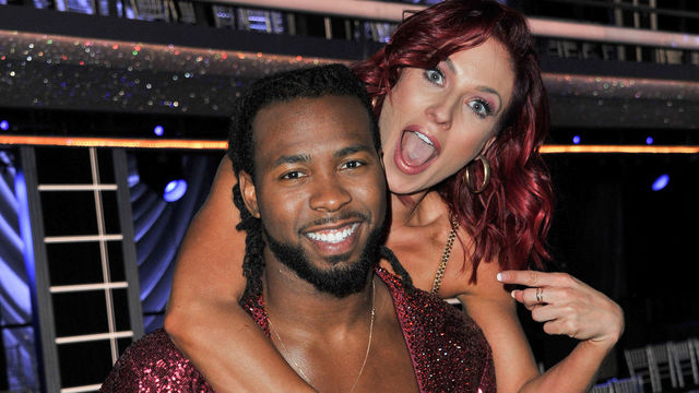 LOS ANGELES, CA - APRIL 30: Josh Norman and Sharna Burgess attend ABC's 'Dancing With The Stars: Athletes' Season 26 show on April 30, 2018 in Los Angeles, California.