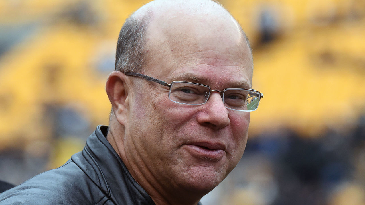 PITTSBURGH, PA - NOVEMBER 30: David Tepper, president of Appaloosa Management and a minority owner of the Pittsburgh Steelers looks on from the sideline before a game between the New Orleans Saints and Pittsburgh Steelers at Heinz Field on November 30, 2014 in Pittsburgh, Pennsylvania. The Saints defeated the Steelers 35-32.