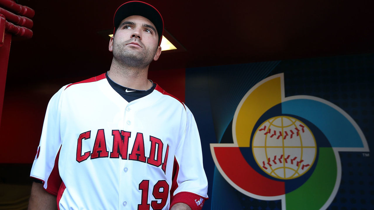 PHOENIX, AZ - MARCH 10: Joey Votto #19 of Canada walks out onto the field before the World Baseball Classic First Round Group D game against USA at Chase Field on March 10, 2013 in Phoenix, Arizona.