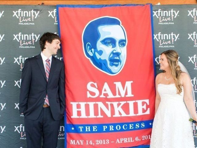 Watch: Sixers fans get married at draft lottery party