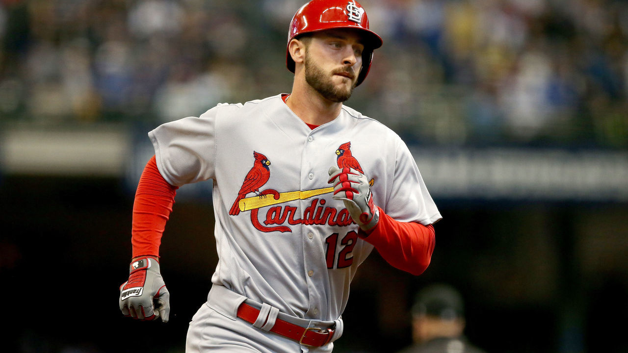 MILWAUKEE, WI - APRIL 02: Paul DeJong #12 of the St. Louis Cardinals rounds the bases after hitting a home run in the sixth inning against the Milwaukee Brewers at Miller Park on April 2, 2018 in Milwaukee, Wisconsin.