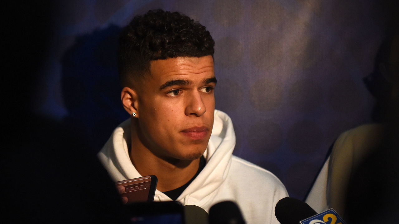 CHICAGO, IL - MAY 17: Michael Porter speaks with reporters during Day One of the NBA Draft Combine at Quest MultiSport Complex on May 17, 2018 in Chicago, Illinois.