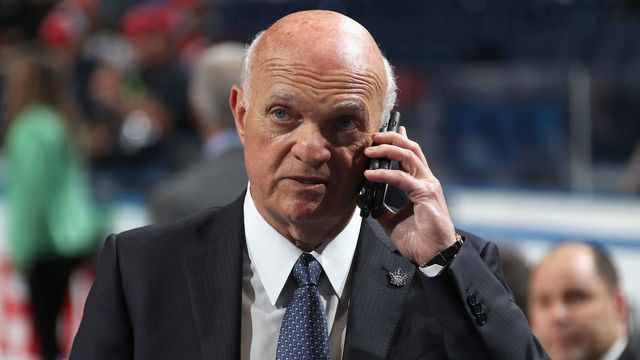 BUFFALO, NY - JUNE 25: General manager Lou Lamoriello of the Toronto Maple Leafs attends the 2016 NHL Draft at First Niagara Center on June 25, 2016 in Buffalo, New York.