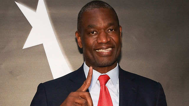 HOUSTON, TX - FEBRUARY 08: Dikembe Mutombo arrives at the Houston Sports Awards on February 8, 2018 in Houston, Texas.