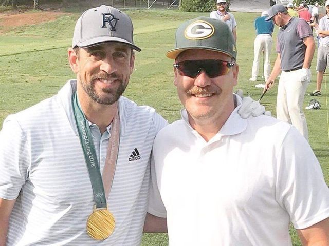 Aaron Rodgers finally meets with Olympic gold medalist Matt Hamilton