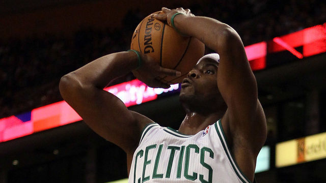 BOSTON, MA - JANUARY 04: Keyon Dooling #51 of the Boston Celtics takes a shot in the first quarter against the New Jersey Nets on January 4, 2012 at TD Garden in Boston, Massachusetts.