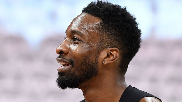 CLEVELAND, OH - MAY 25: Jeff Green of the Cleveland Cavaliers warms up before Game Six of the 2018 NBA Eastern Conference Finals against the Boston Celtics at Quicken Loans Arena on May 25, 2018 in Cleveland, Ohio.