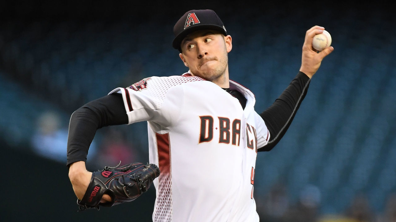 PHOENIX, AZ - MAY 14: Patrick Corbin #46 of the Arizona Diamondbacks delivers a first inning pitch against the Milwaukee Brewers at Chase Field on May 14, 2018 in Phoenix, Arizona.