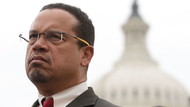 WASHINGTON, DC - FEBRUARY 01: U.S. Rep. Keith Ellison (D-MN) listens during a news conference in front of the Capitol February 1, 2017 on Capitol Hill in Washington, DC. Rep. Ellison hosted the press conference to discuss President Donald Trump's travel ban, which prevents immigrants and refugees from seven Muslim-majority countries from entering the U.S, and objections to Senator Jeff Sessions' nomination to the position of Attorney General.
