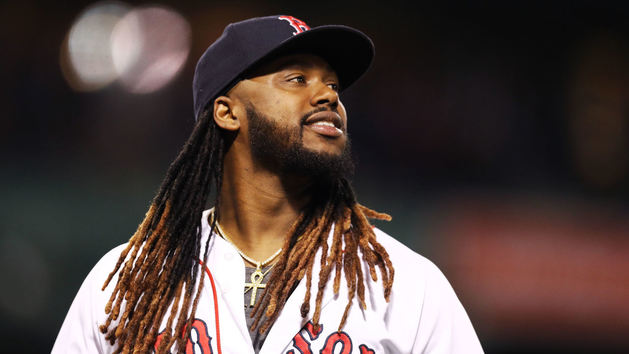 BOSTON, MA - MAY 14: Hanley Ramirez #13 of the Boston Red Sox looks on during the ninth inning against the Oakland Athletics at Fenway Park on May 14, 2018 in Boston, Massachusetts. The Athletics defeat the Red Sox 6-5.