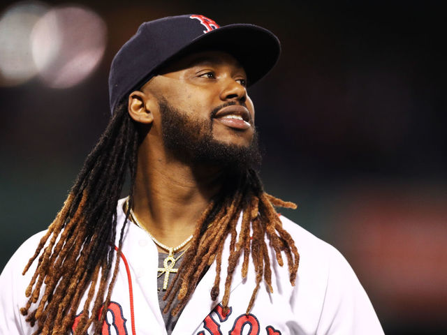 BOSTON, MA - MAY 14: Hanley Ramirez #13 of the Boston Red Sox looks on during the ninth inning against the Oakland Athletics at Fenway Park on May 14, 2018 in Boston, Massachusetts. The Athletics defeat the Red Sox 6-5.