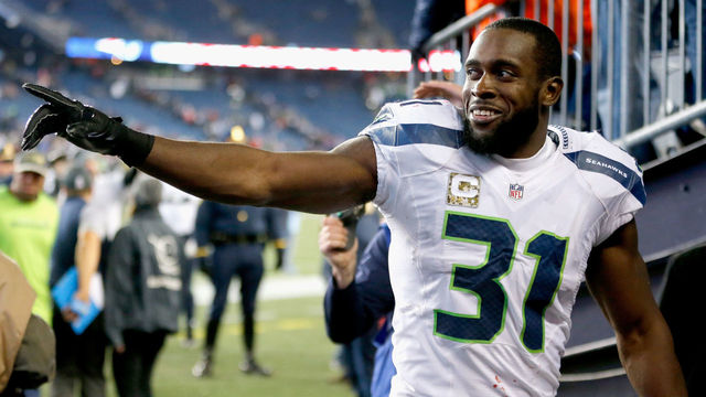 FOXBORO, MA - NOVEMBER 13: Kam Chancellor #31 of the Seattle Seahawks reacts following a game against the New England Patriots during a game at Gillette Stadium on November 13, 2016 in Foxboro, Massachusetts.