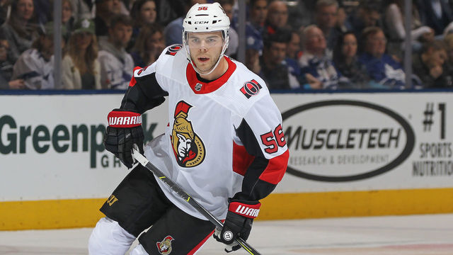 TORONTO, ON - FEBRUARY 10: Magnus Paajarvi #56 of the Ottawa Senators skates against the Toronto Maple Leafs during an NHL game at the Air Canada Centre on February 10, 2018 in Toronto, Ontario, Canada. The Maple Leafs defeated the Senators 6-3.