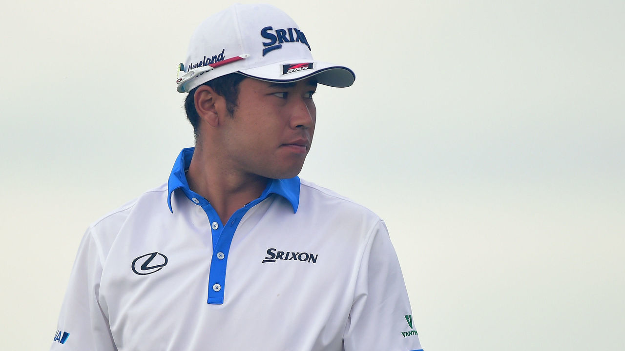 DALLAS, TX - MAY 20: Hideki Matsuyama of Japan looks on from the second green during the final round of the AT&T Byron Nelson at Trinity Forest Golf Club on May 20, 2018 in Dallas, Texas.
