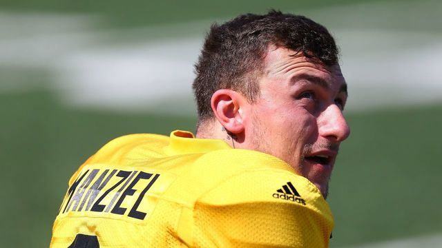 HAMILTON, ON - MAY 28: Johnny Manziel #2 of the Hamilton Tiger-Cats takes part in a preseason practice session at Ron Joyce Stadium on May 28, 2018 in Hamilton, Canada.