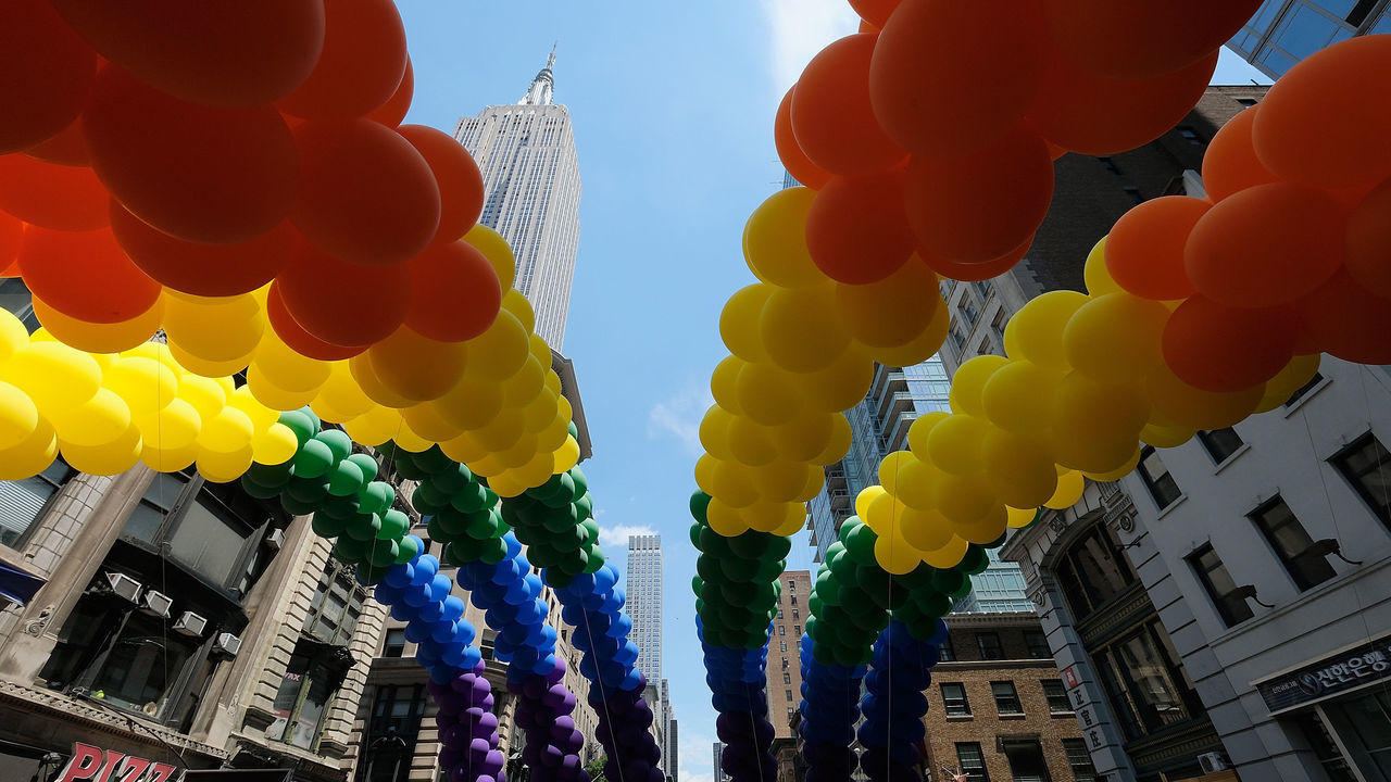 NEW YORK, NY - JUNE 25: A general view during the New York City Gay Pride 2017 march on June 25, 2017 in New York City.