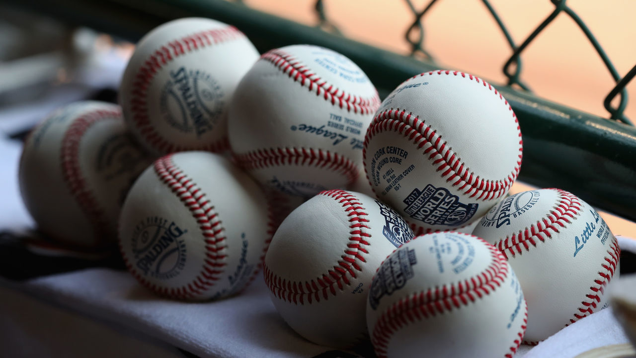 SOUTH WILLIAMSPORT, PA - AUGUST 27: Baseballs sit in the well during the Champioinship Game of the Little League World Series between Japan and the Southwest Team from Texas at Lamade Stadium on August 27, 2017 in South Williamsport, Pennsylvania.
