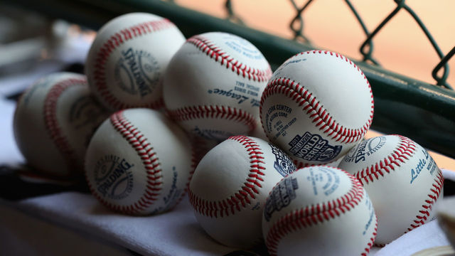 SOUTH WILLIAMSPORT, PA - AUGUST 27: Baseballs sit in the well during the Champioinship Game of the Little League World Series between Japan and the Southwest Team from Texas at Lamade Stadium on August 27, 2017 in South Williamsport, Pennsylvania.