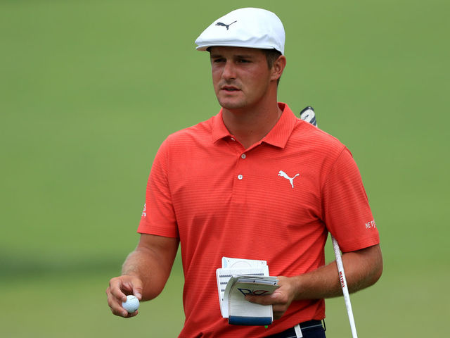 DUBLIN, OH - JUNE 03: Bryson DeChambeau plays a shot on the fourth hole during the final round of The Memorial Tournament Presented by Nationwide at Muirfield Village Golf Club on June 3, 2018 in Dublin, Ohio.