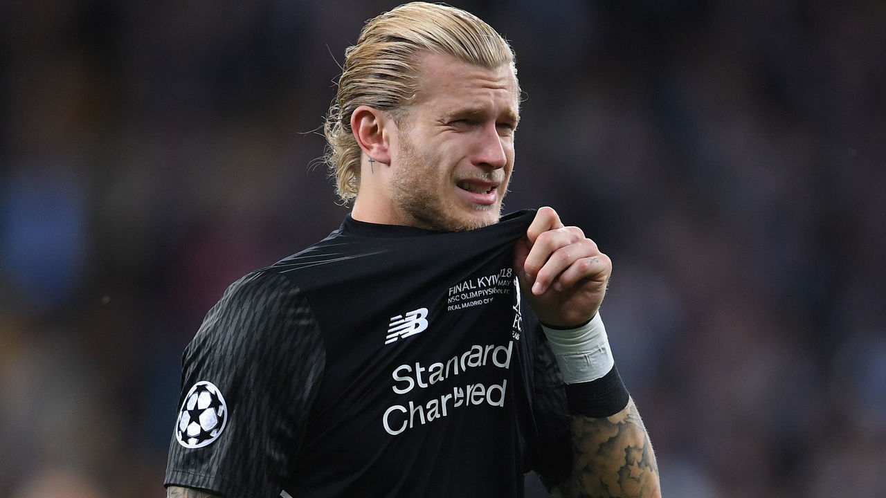KIEV, UKRAINE - MAY 26: Loris Karius of Liverpool breaks down in tears after defeat in the UEFA Champions League final between Real Madrid and Liverpool on May 26, 2018 in Kiev, Ukraine.