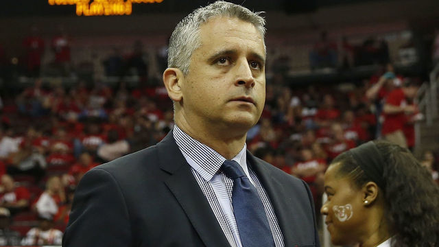 HOUSTON, TX - MAY 02: Assistant coach Igor Kokoskov of the Utah Jazz walks to the court before the third quarter during Game Two of the Western Conference Semifinals of the 2018 NBA Playoffs against the Houston Rockets at Toyota Center on May 2, 2018 in Houston, Texas.