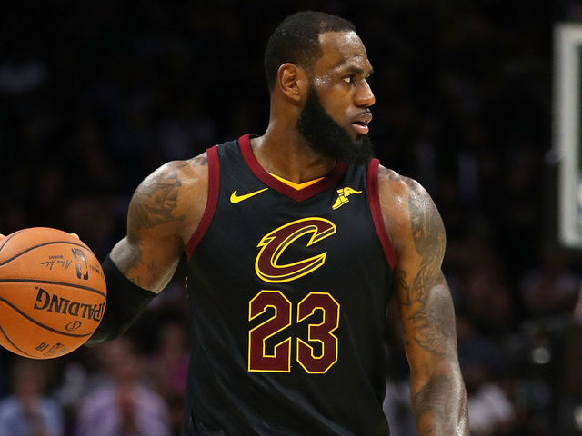 CLEVELAND, OH - JUNE 06: LeBron James #23 of the Cleveland Cavaliers dribbles with the ball against the Golden State Warriors in the second half during Game Three of the 2018 NBA Finals at Quicken Loans Arena on June 6, 2018 in Cleveland, Ohio.