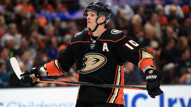 ANAHEIM, CA - APRIL 14: Corey Perry #10 of the Anaheim Ducks looks on during the third period in Game Two of the Western Conference First Round against the San Jose Sharks during the 2018 NHL Stanley Cup Playoffs at Honda Center on April 14, 2018 in Anaheim, California. THe San Jose Sharks defeated the Anaheim Ducks 3-2.