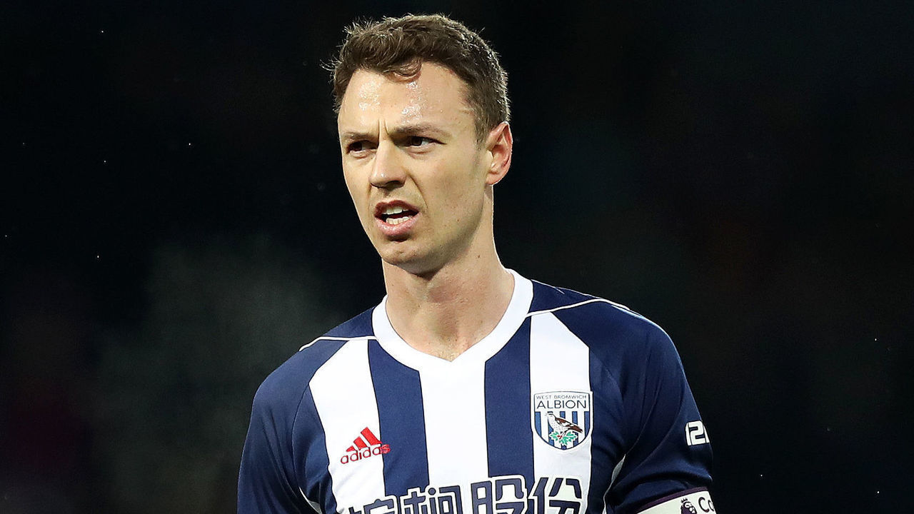 WEST BROMWICH, ENGLAND - DECEMBER 26: Jonny Evans of West Bromwich Albion during the Premier League match between West Bromwich Albion and Everton at The Hawthorns on December 26, 2017 in West Bromwich, England.