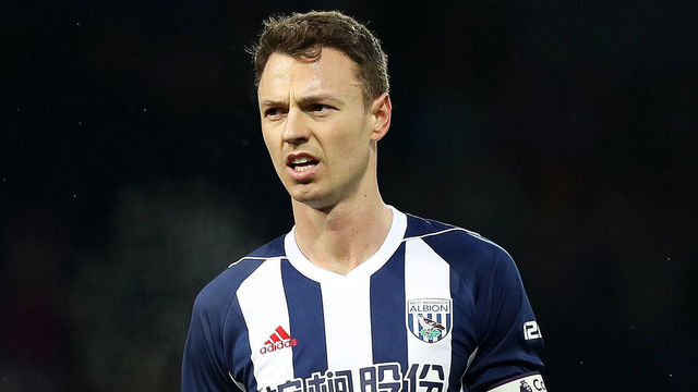 WEST BROMWICH, ENGLAND - DECEMBER 26: Jonny Evans of West Bromwich Albion during the Premier League match between West Bromwich Albion and Everton at The Hawthorns on December 26, 2017 in West Bromwich, England.
