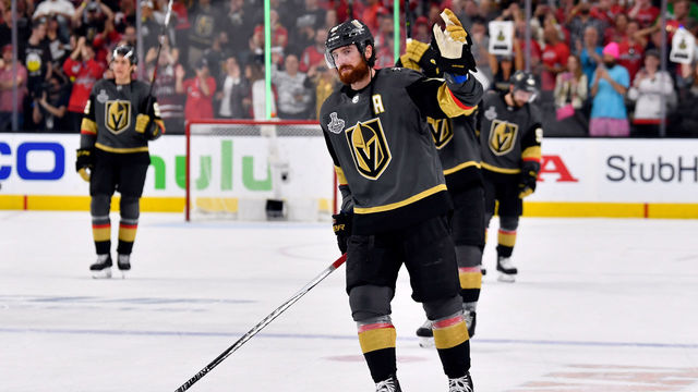LAS VEGAS, NV - JUNE 07: Vegas Golden Knights acknowledge the fans after their loss to the Washington Capitals in Game Five of the Stanley Cup Final during the 2018 NHL Stanley Cup Playoffs at T-Mobile Arena on June 7, 2018 in Las Vegas, Nevada.
