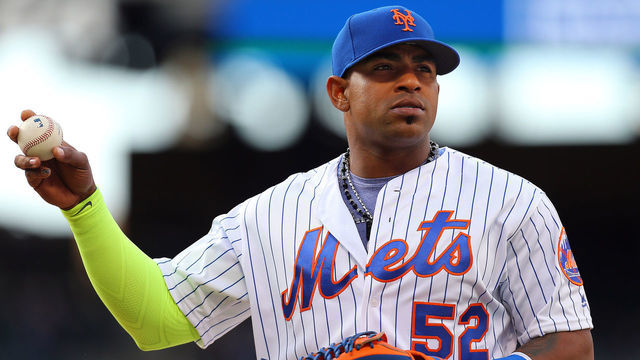 NEW YORK, NY - APRIL 04: Yoenis Cespedes #52 of the New York Mets in action against the Philadelphia Phillies during a game at Citi Field on April 4, 2018 in the Flushing neighborhood of the Queens borough of New York City.