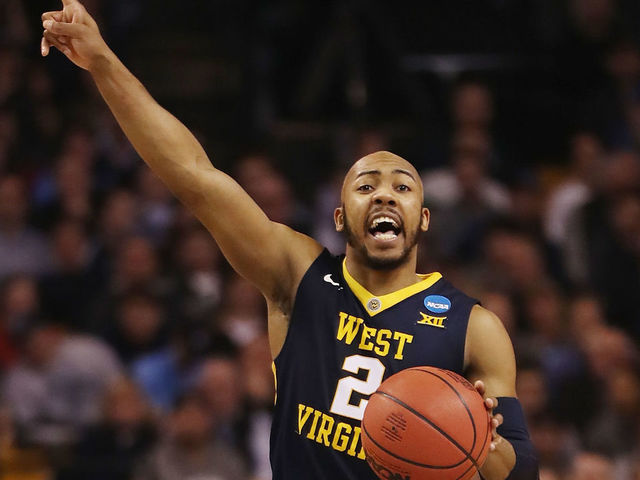 BOSTON, MA - MARCH 23: Jevon Carter #2 of the West Virginia Mountaineers reacts during the second half against the Villanova Wildcats in the 2018 NCAA Men's Basketball Tournament East Regional at TD Garden on March 23, 2018 in Boston, Massachusetts.