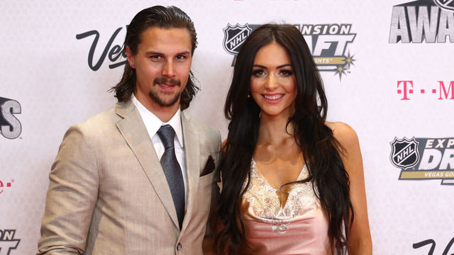 LAS VEGAS, NV - JUNE 21: Erik Karlsson of the Ottawa Senators and Melinda Currey attend the 2017 NHL Awards at T-Mobile Arena on June 21, 2017 in Las Vegas, Nevada.