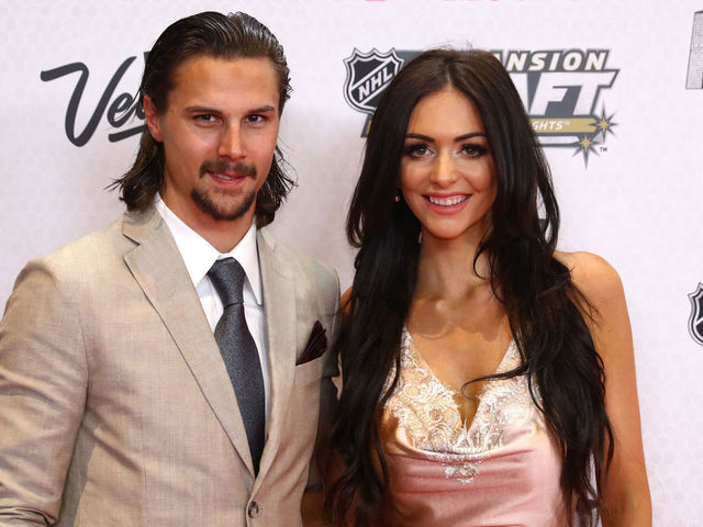 LAS VEGAS, NV - JUNE 21: Erik Karlsson of the Ottawa Senators and Melinda Currey attend the 2017 NHL Awards at T-Mobile Arena on June 21, 2017 in Las Vegas, Nevada.
